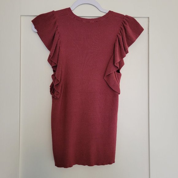 [Philosophy] Ribbed Ruffle Tank - Picture 2 of 6